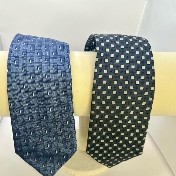 Cremieux Elegant Blue Patterned Tie Bundle - Picture 1 of 4
